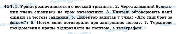 ГДЗ Укр мова 7 класс страница 464