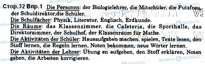 ГДЗ Німецька мова 7 клас сторінка стор32впр1