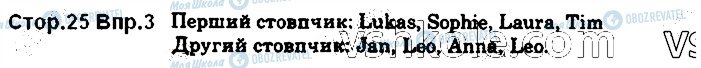 ГДЗ Німецька мова 7 клас сторінка стор25впр3