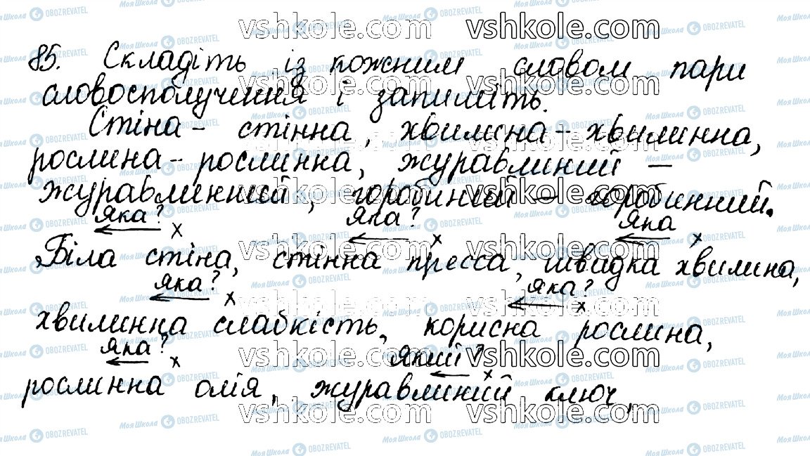 ГДЗ Українська мова 10 клас сторінка 85