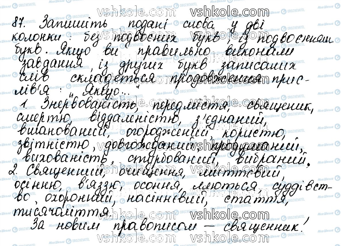 ГДЗ Укр мова 10 класс страница 87