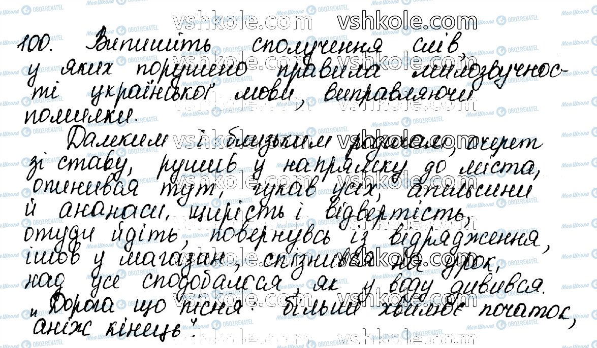 ГДЗ Укр мова 10 класс страница 100