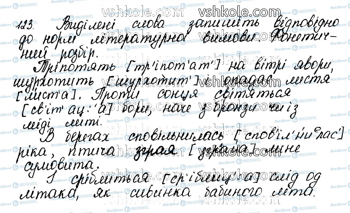ГДЗ Укр мова 10 класс страница 123
