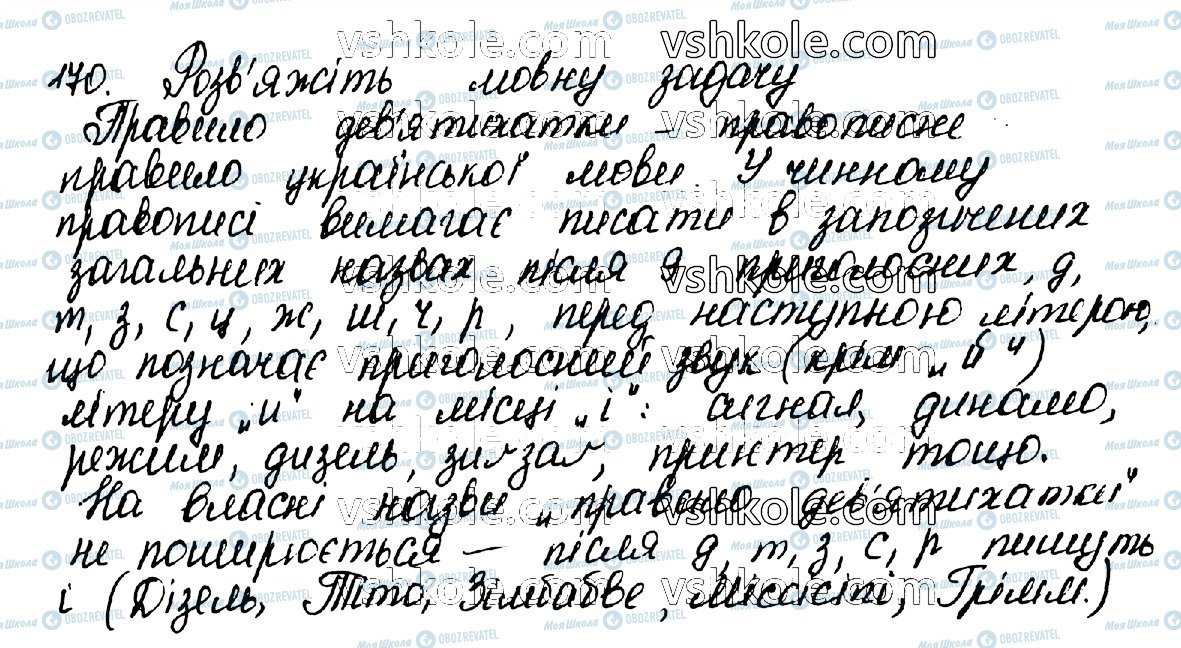ГДЗ Українська мова 10 клас сторінка 170