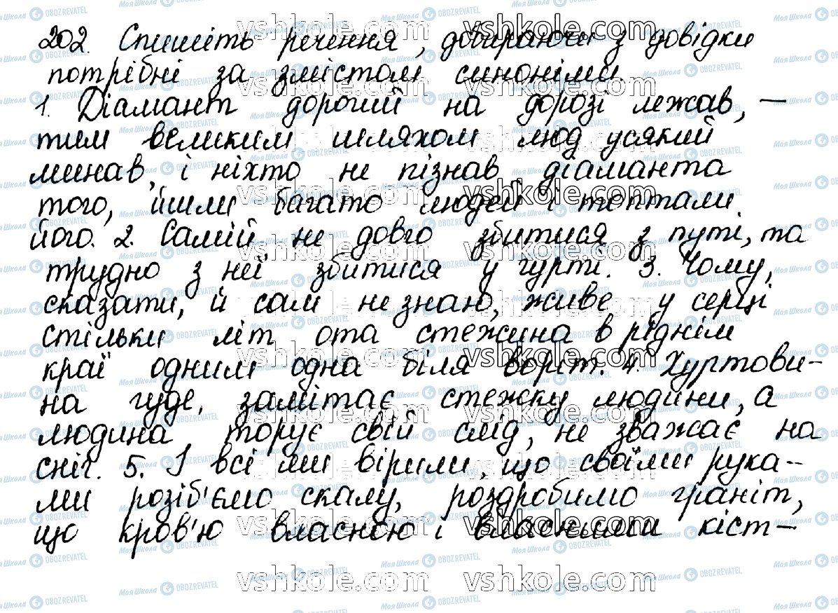 ГДЗ Українська мова 10 клас сторінка 202