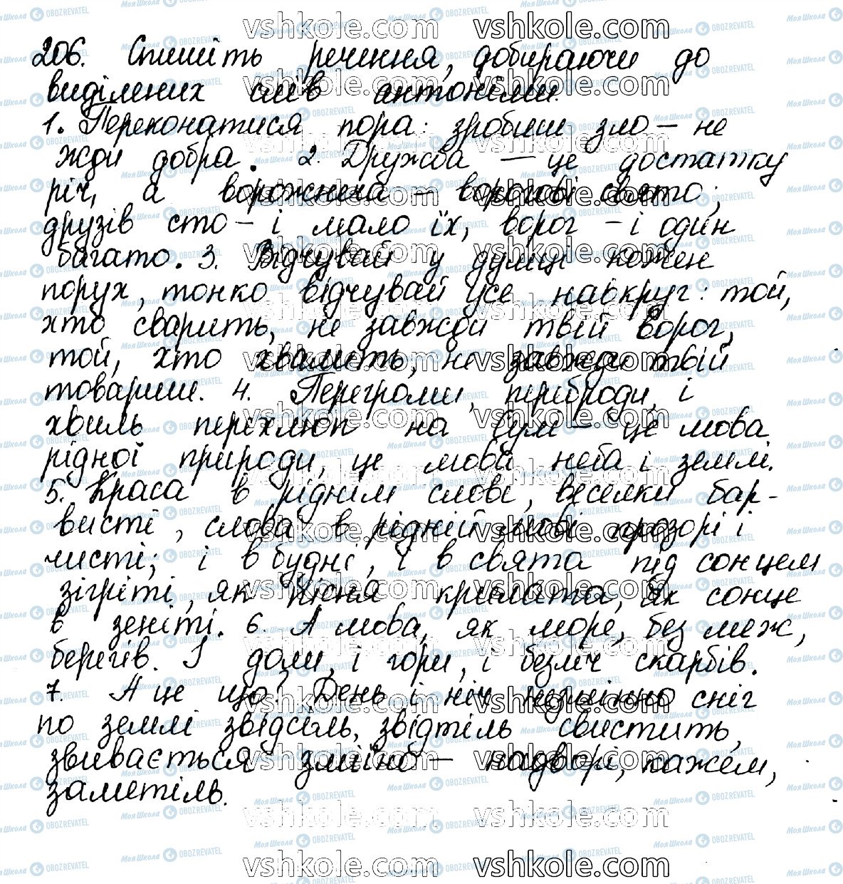 ГДЗ Укр мова 10 класс страница 206