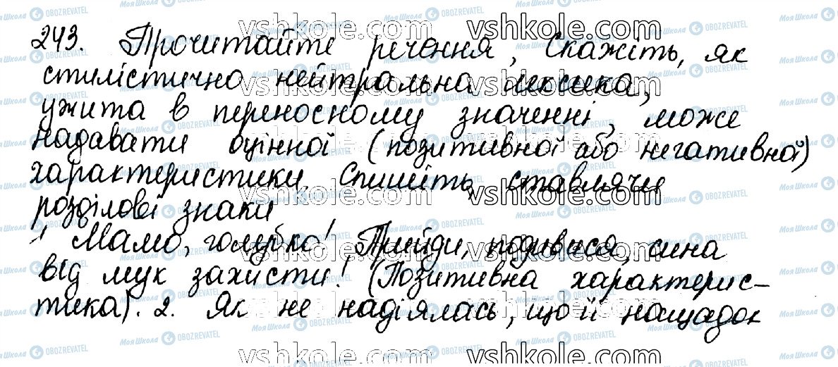 ГДЗ Українська мова 10 клас сторінка 243