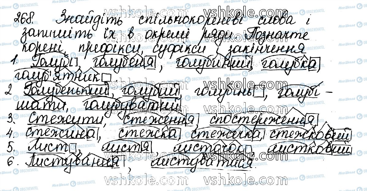 ГДЗ Українська мова 10 клас сторінка 268