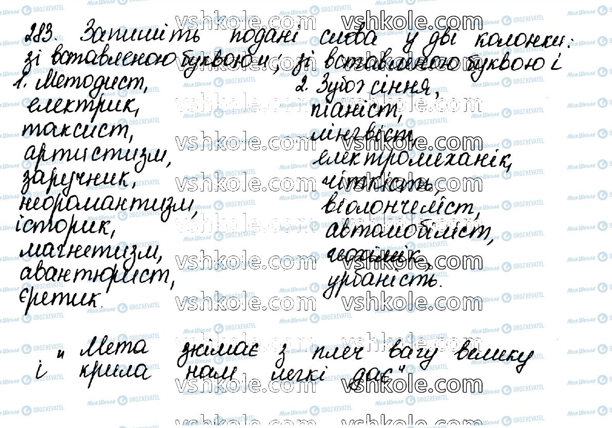 ГДЗ Українська мова 10 клас сторінка 283