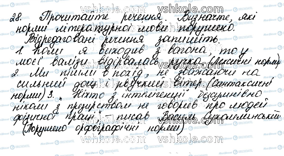 ГДЗ Укр мова 10 класс страница 28