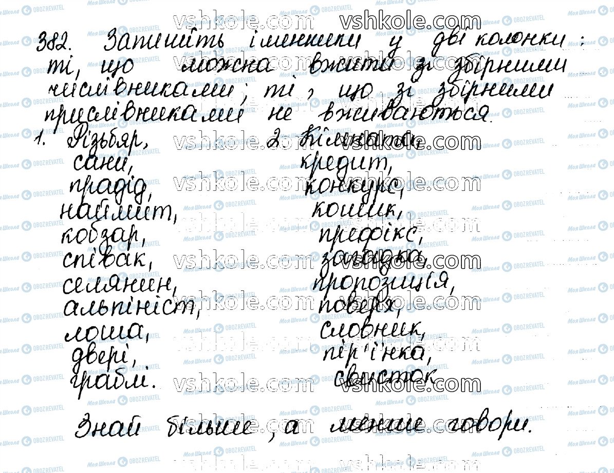 ГДЗ Українська мова 10 клас сторінка 382