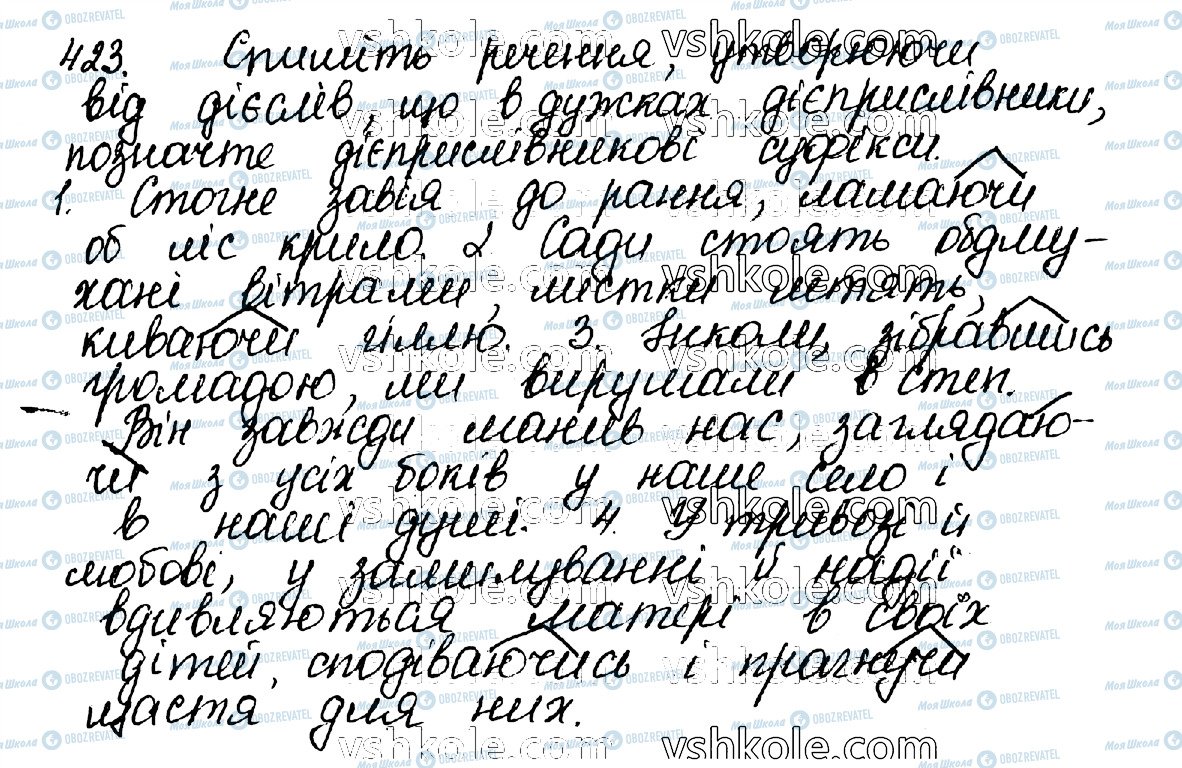 ГДЗ Українська мова 10 клас сторінка 423