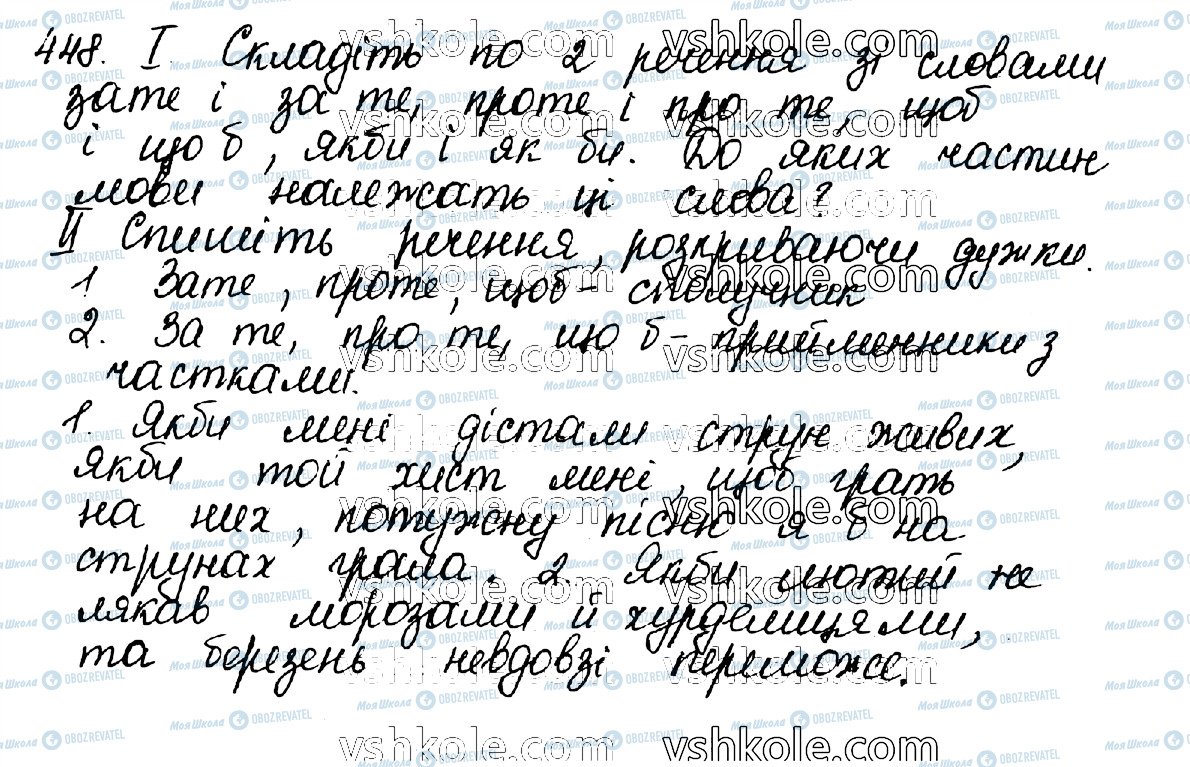 ГДЗ Українська мова 10 клас сторінка 448