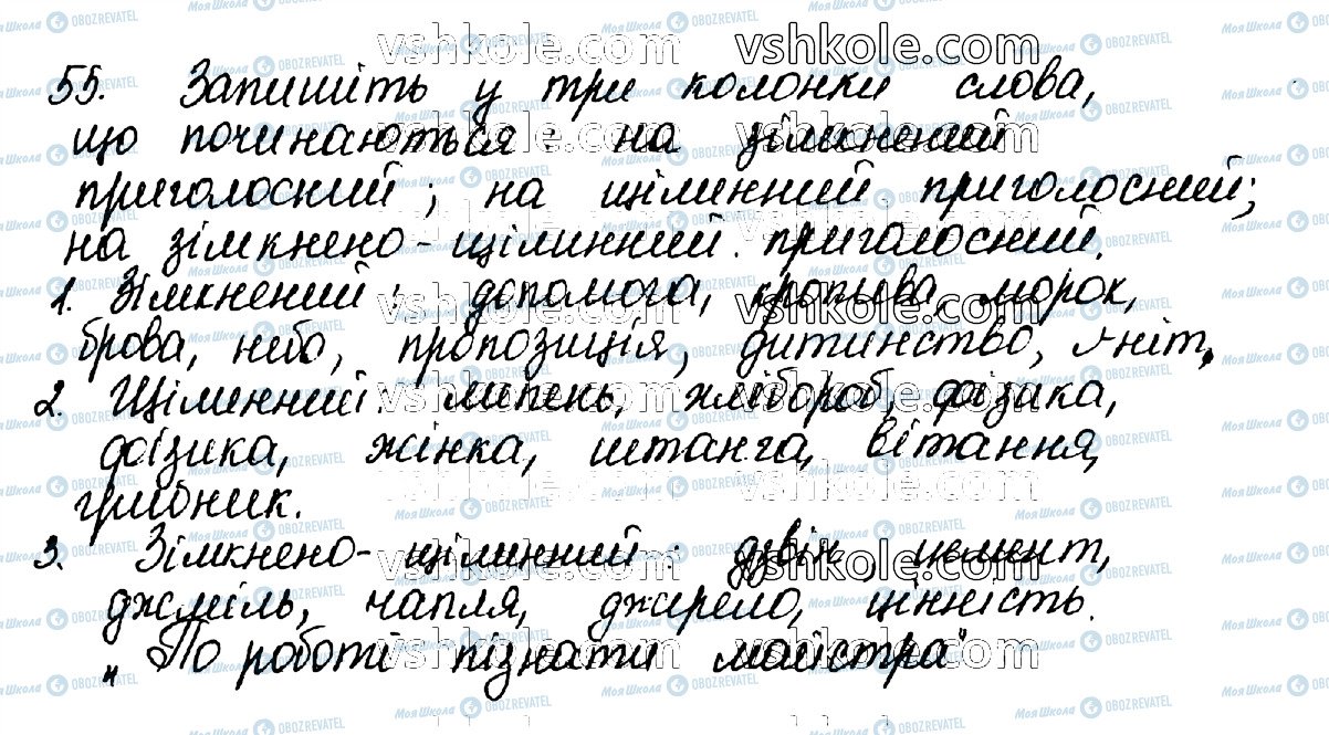 ГДЗ Українська мова 10 клас сторінка 55