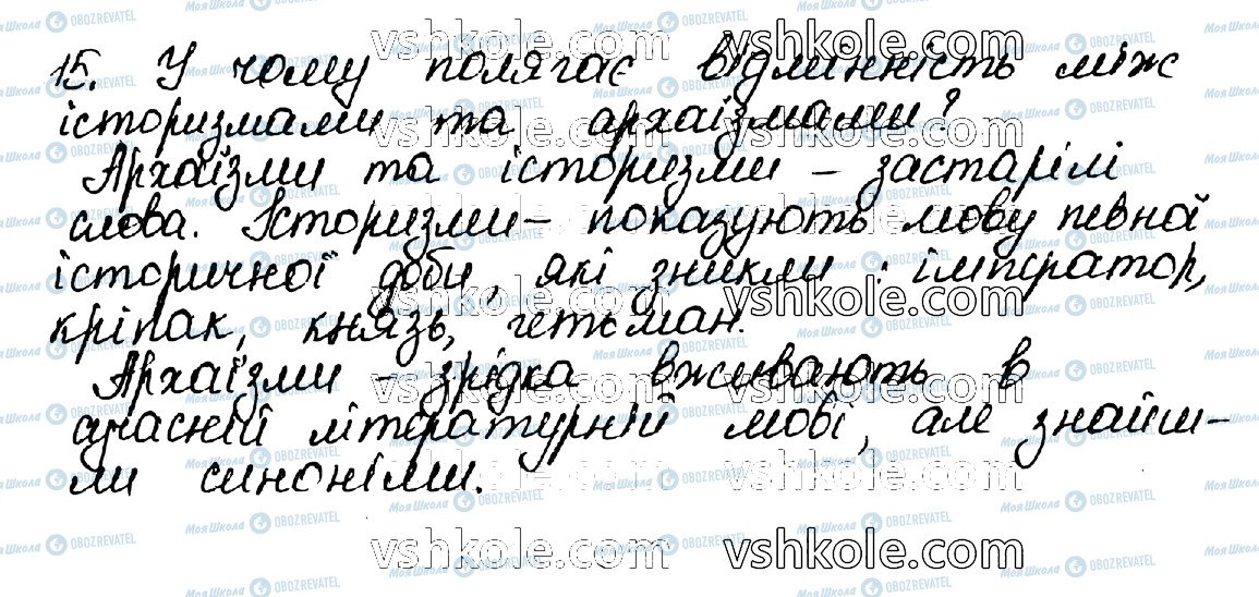 ГДЗ Укр мова 10 класс страница 15