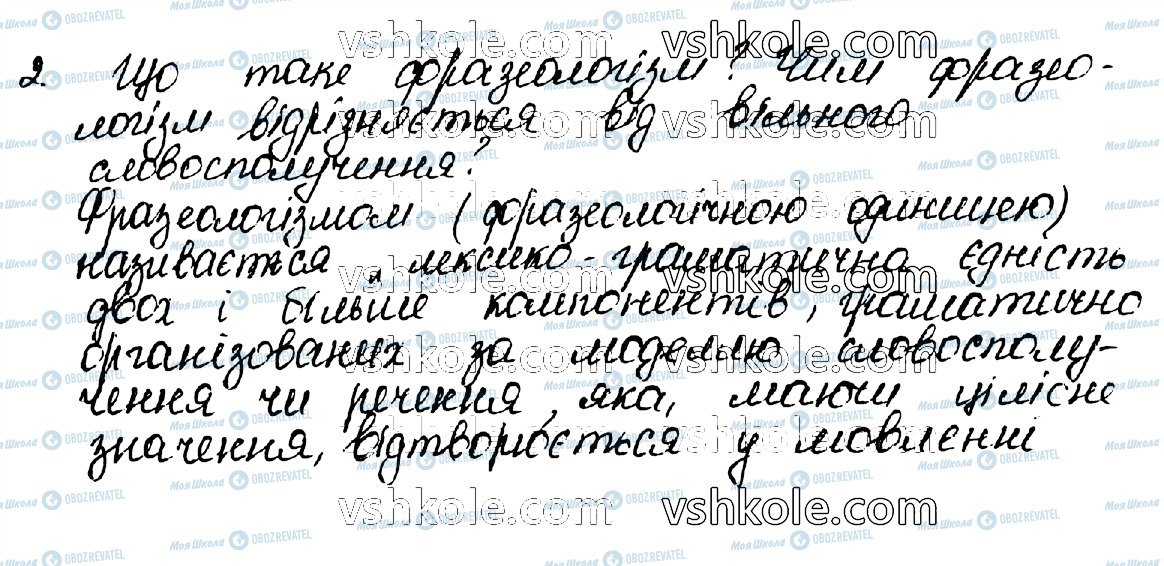 ГДЗ Українська мова 10 клас сторінка 2