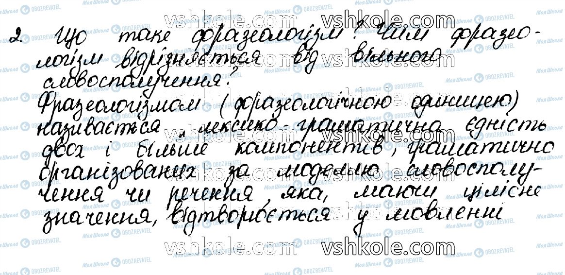 ГДЗ Укр мова 10 класс страница 2