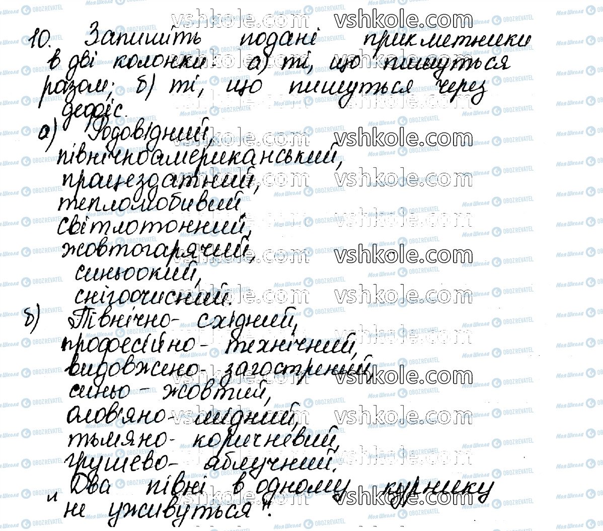 ГДЗ Укр мова 10 класс страница 10