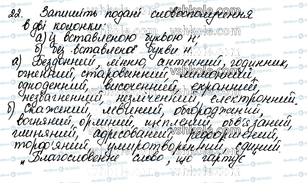 ГДЗ Українська мова 10 клас сторінка 22
