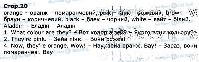 ГДЗ Англійська мова 2 клас сторінка стор20