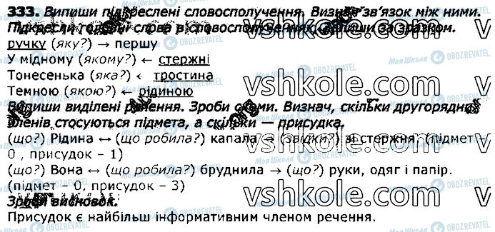 ГДЗ Українська мова 3 клас сторінка 333