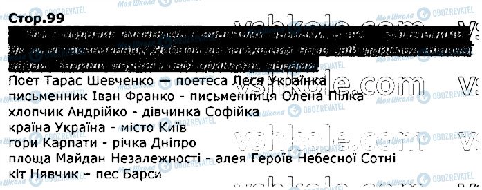 ГДЗ Українська мова 3 клас сторінка стор99