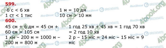 ГДЗ Математика 3 класс страница 599-600