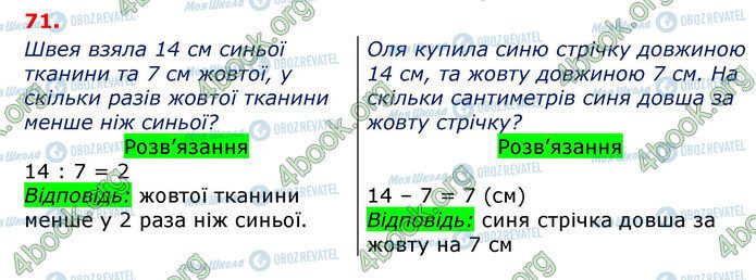 ГДЗ Математика 3 класс страница 71