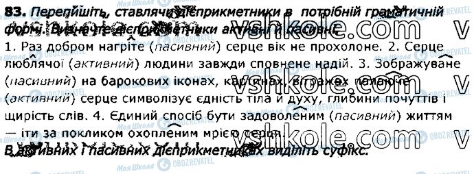 ГДЗ Укр мова 11 класс страница 83