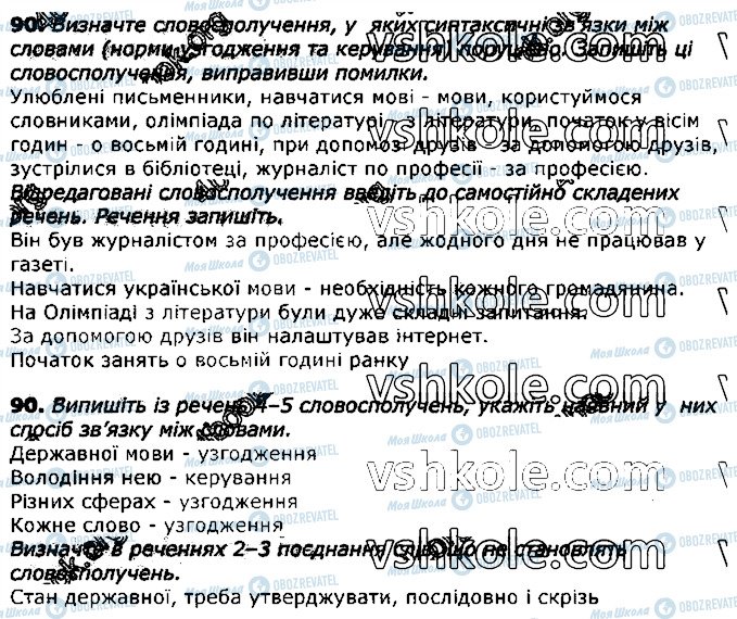 ГДЗ Українська мова 11 клас сторінка 90