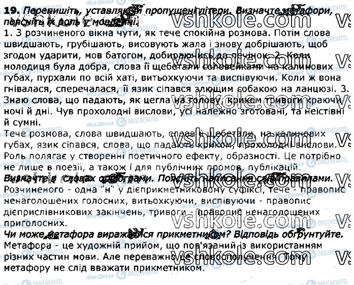 ГДЗ Укр мова 11 класс страница 19