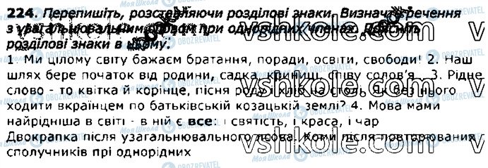 ГДЗ Українська мова 11 клас сторінка 224