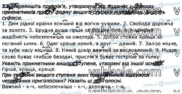 ГДЗ Укр мова 11 класс страница 22