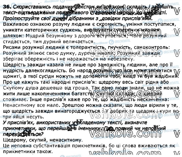 ГДЗ Українська мова 11 клас сторінка 36