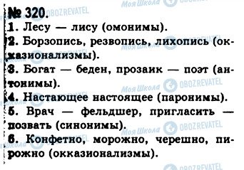 ГДЗ Російська мова 10 клас сторінка 320