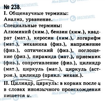 ГДЗ Російська мова 10 клас сторінка 238