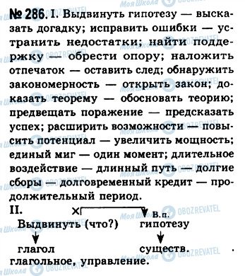 ГДЗ Російська мова 10 клас сторінка 286