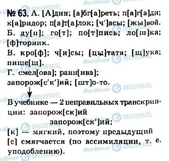 ГДЗ Русский язык 10 класс страница 63