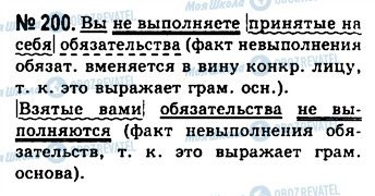 ГДЗ Російська мова 10 клас сторінка 200