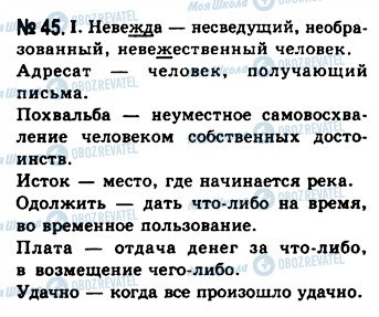 ГДЗ Русский язык 10 класс страница 45