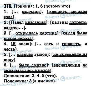 ГДЗ Російська мова 9 клас сторінка 376