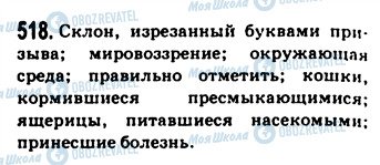 ГДЗ Російська мова 9 клас сторінка 518
