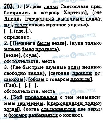 ГДЗ Російська мова 9 клас сторінка 203