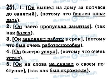 ГДЗ Російська мова 9 клас сторінка 251