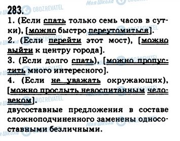 ГДЗ Російська мова 9 клас сторінка 283