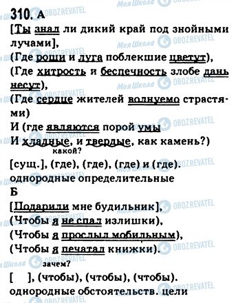 ГДЗ Російська мова 9 клас сторінка 310