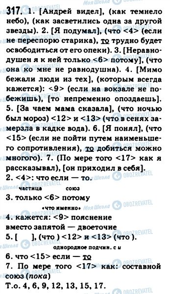 ГДЗ Російська мова 9 клас сторінка 317