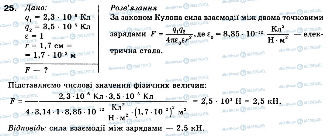 ГДЗ Фізика 9 клас сторінка 25