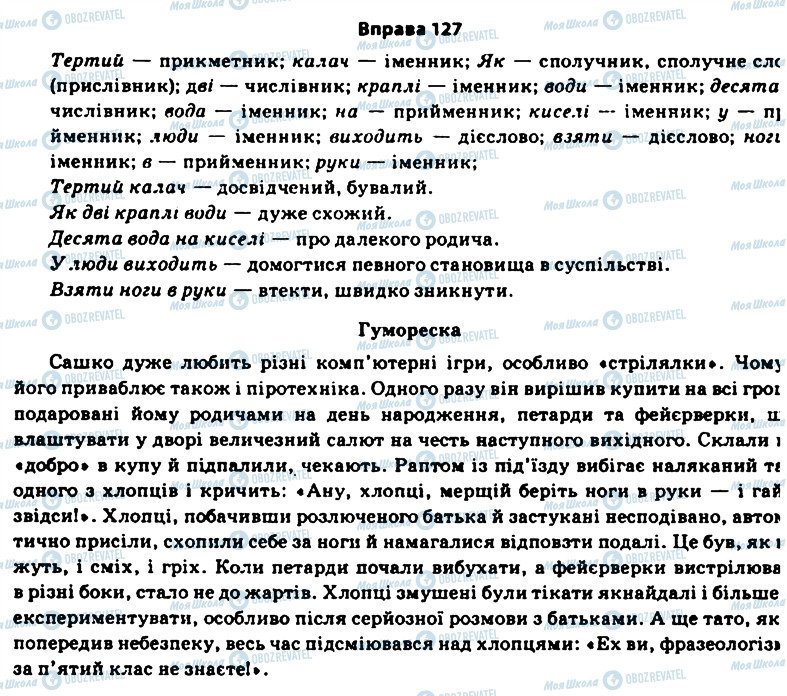 ГДЗ Українська мова 11 клас сторінка 127