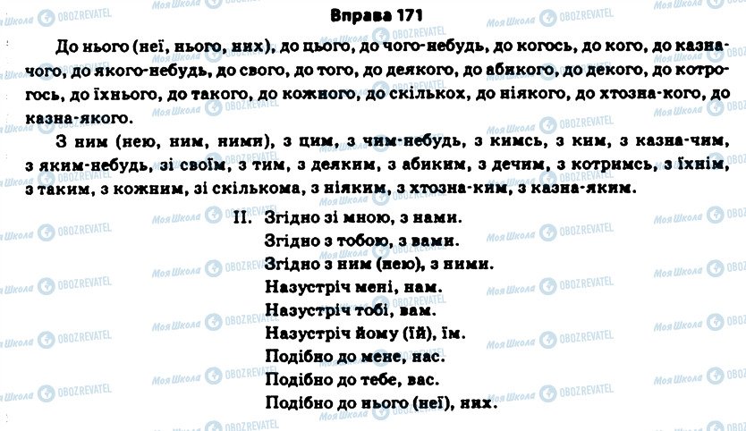 ГДЗ Українська мова 11 клас сторінка 171